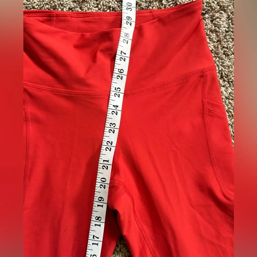 5/20$ Old Navy Girls Active Power Soft High Rise Red Leggings Pockets XS